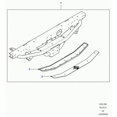 Land rover plate-rear bumper step Defender 90, 110, 130 (LR065833)