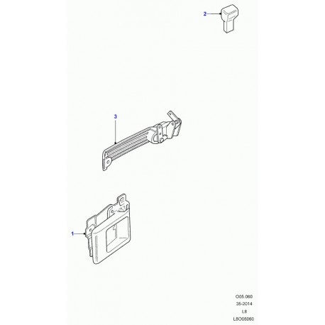 Land rover poignee interieure de porte Defender 90, 110, 130 (LR066020)