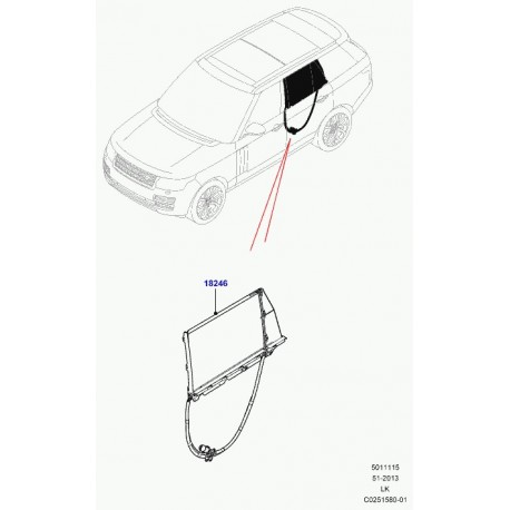 Land rover pare-soleil enroulable Range L405 (LR066373)