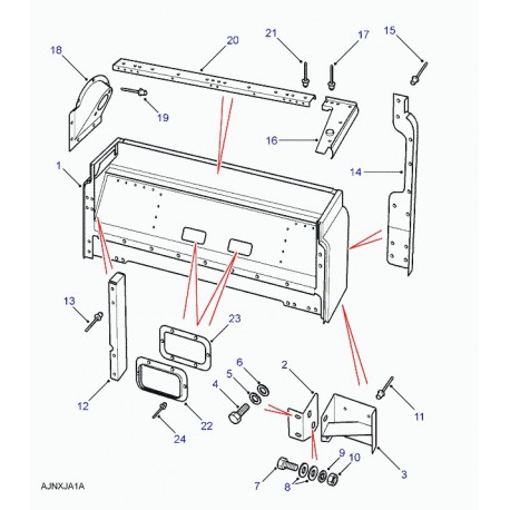 Land rover assemblage garnissage Defender 90, 110, 130 (LR066941)