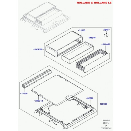 Land rover plancher coulissant Range L405 (LR067768)