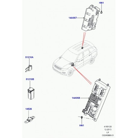 Land rover boite de jonction Range Sport (LR068360)