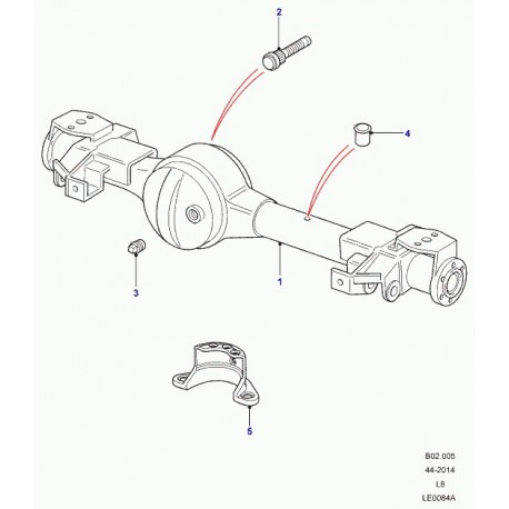 Land rover support montage essieu Defender 90, 110, 130 (LR068818)