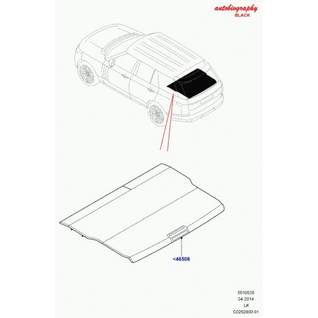 Land rover panneau recouvr.-coffre bagages Range L405 (LR068887)