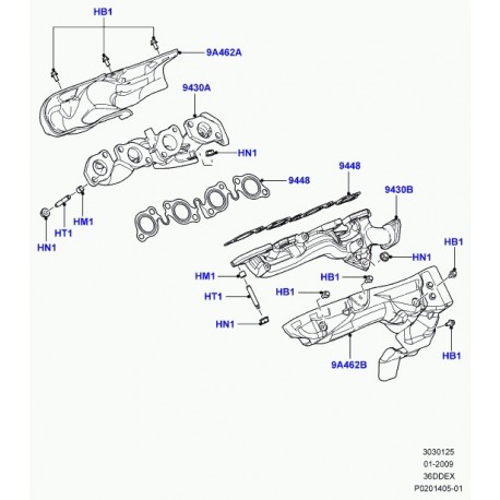 Land rover ecran thermique Range L322 (LWQ500200)