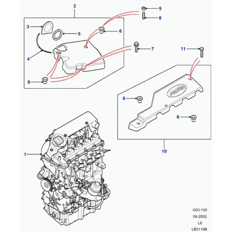 Land rover manchon caoutchouc Freelander 1 (LYA105070)