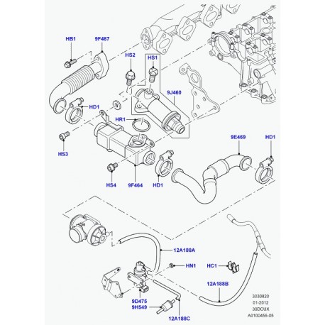 Land rover vis a tete six pans avec collet Freelander 1 et Range L322 (LYG101570)