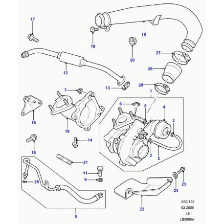 Land rover joint torique Freelander 1 (LYX100350L)