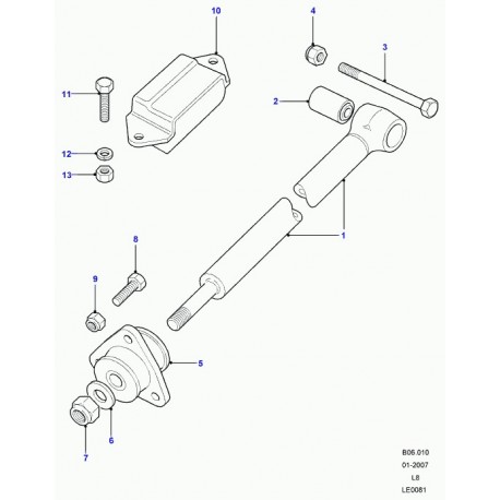 Land rover silentbloc cote pont Defender 90, 110, 130, Discovery 1, Range Classic (NTC1772)