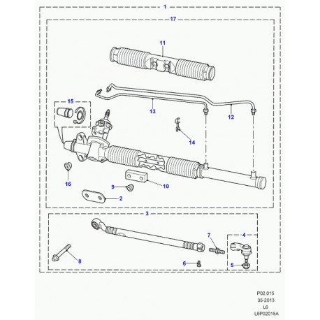 Land rover cremaillere Freelander 1 (QAB000314E)