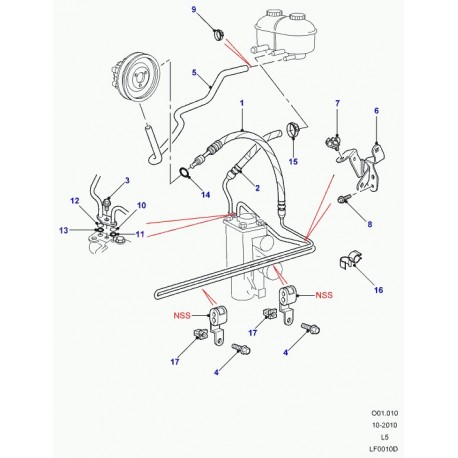 Land rover joint torique Discovery 2 (QED100130)