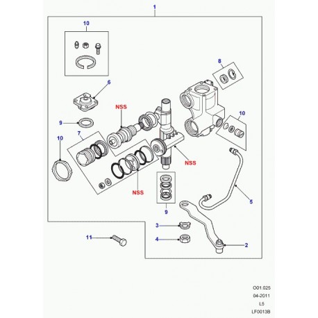 Land rover jeu de bagues d'etancheite Discovery 2 (QFW100150)