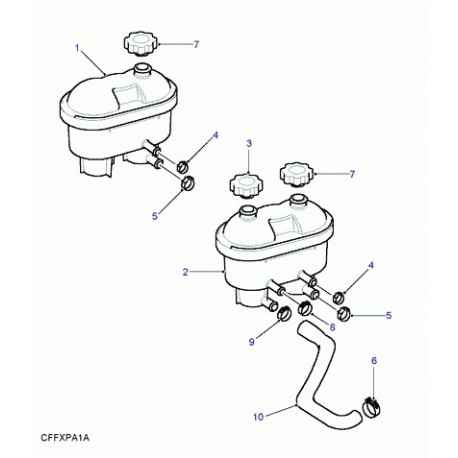 Land rover couvercle reservoir d'huile Discovery 2 (RQF100000)