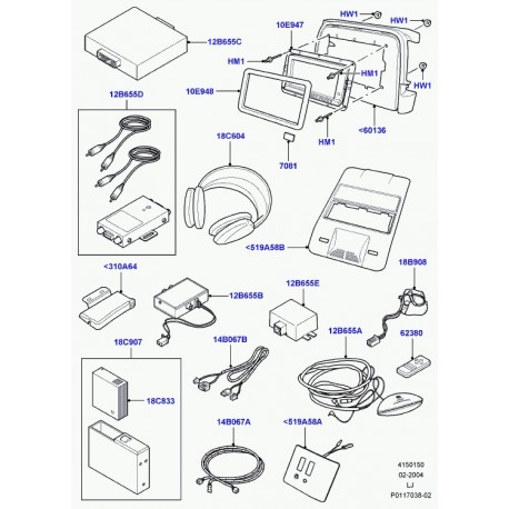 Land rover rivet Defender 90, 110, 130, Range L322 (RU612503)