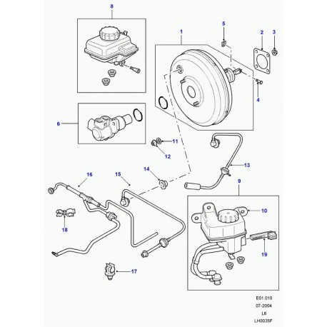 Land rover ensemble flexible de pression Freelander 1 (SQB103461)