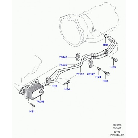 Land rover refroidisseur d'huile Range L322 (UBC760011)