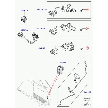 Land rover jeu electrique de barres remorquage Range L405 (VPLGT0073)