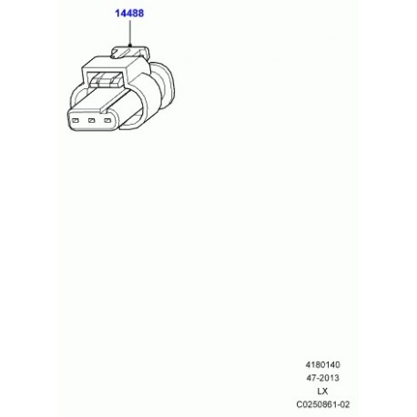 Land rover connecteur de fils Discovery 3, Range L405, Sport (YPC800100)