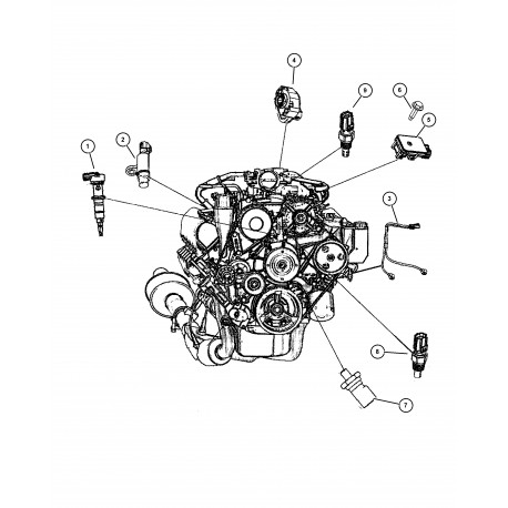 Mopar senseur Commander XH,  Grand Cherokee WG,  Grand Cherokee WH,  Grand Cherokee WJ (56028666AB)