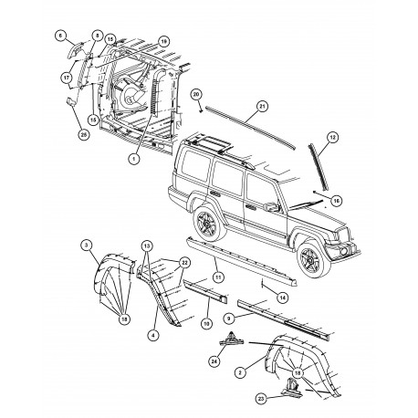 Mopar extension aile avt droit (5JX26TZZAC)