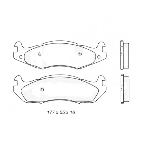 Allmakes 4x4 jeu de 4 plaquettes avant (4638634)