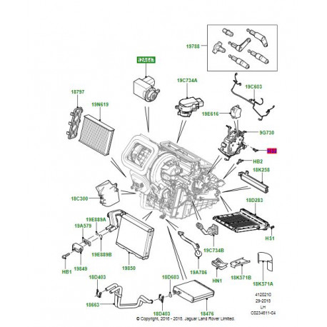 Land rover etrier de fixation-epurateur air (LR079185)