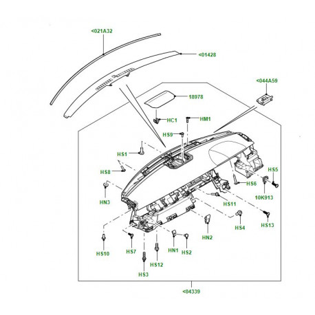 Land rover planche de bord superieure CUIR HAUTE QUALITE (LR071309)