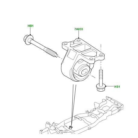 Land rover bloc elastique suspension moteur Discovery 3, 4, 5, Range Sport (LR092039)