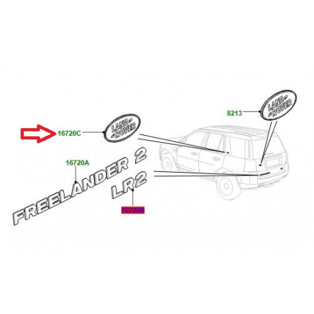 Land rover decalque monogramme (LR001664)