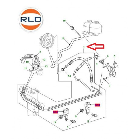 Land rover tuyau flexible (QEP000082)