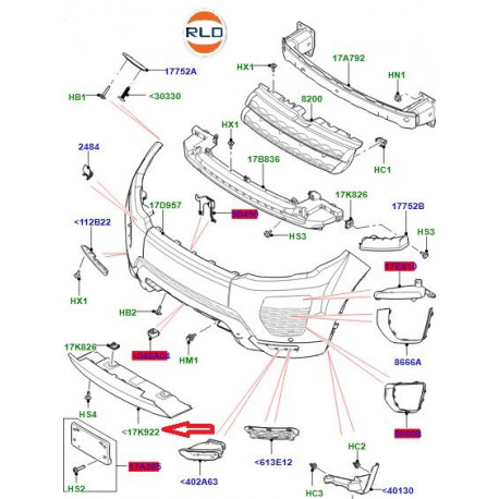 Land rover couvercle-crochet remorquage2.0 L 16 V TIVCT T/C 240PS essence (200AS)  TRANSMISSION  Trans auto 9 vit traction intégr. (078BY) (LR110342)