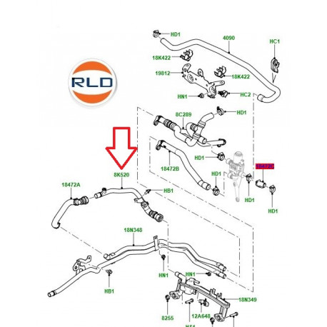 Land rover collecteur a eau (LR011454)