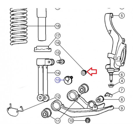 Mopar ecrou (06102252AA)