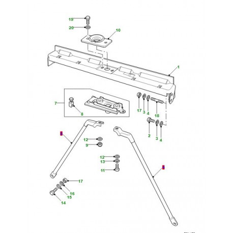 Land rover plaque de fixation (FPT500010)