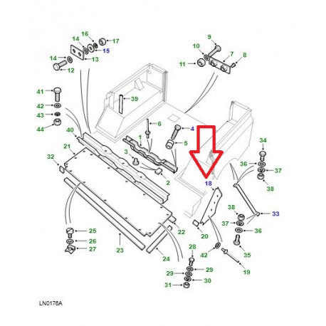 Land rover tole aile arriere droite DEFENDER (MRC6436)