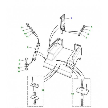 Land rover equerre d'ancrage ceinture securité arriere droite (MXC3282)