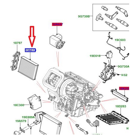 Land rover FILTRE POLLEN (LR115835LR)