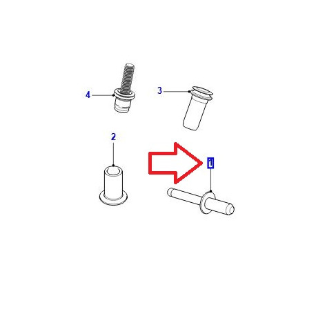 Jaguar rivet borgne (C2C36008JAG)
