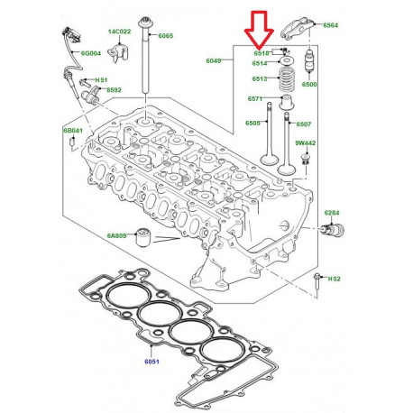 Land rover clavette de ressort de soupape (LR073774)