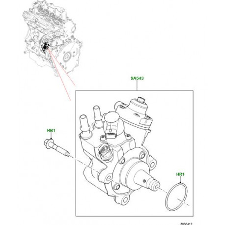 Land rover pompe d'injection (LR082271)