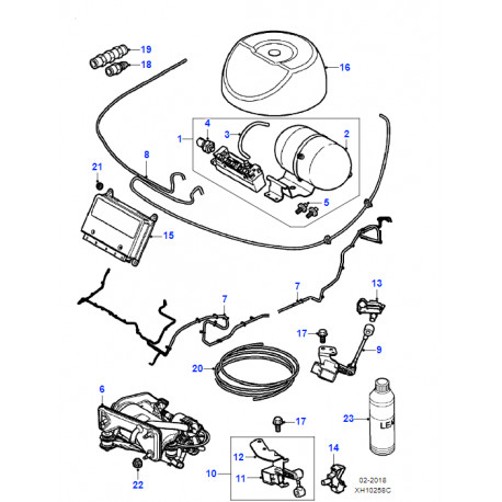 Jaguar capteur de hauteur g ou d avant XJ6 X350,  X358,  XJ8 X308 (C2C9568)