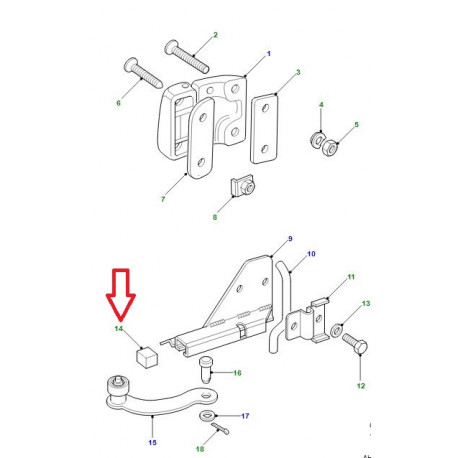 Land rover semelle-butee de porte laterale (MWC5759)