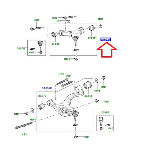 Land rover bras de suspension avant (LR063711)