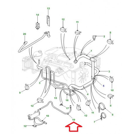 Land rover tuyau flexible (PCH001370)