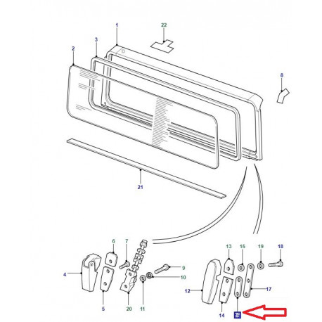 Land rover entretoise (LR016689)