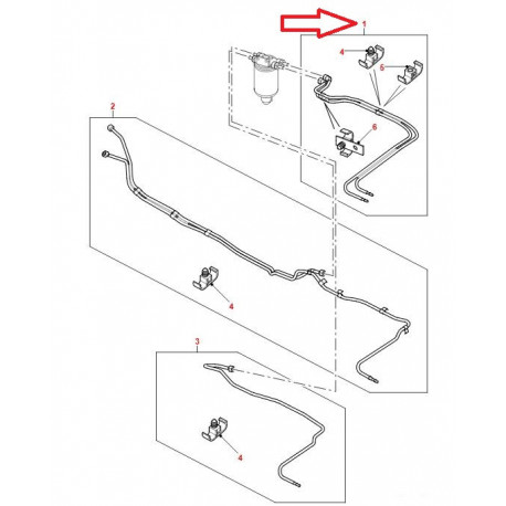 Land rover tuyau de combustible (WJP107880)