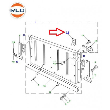 Land rover support gauche male arriere (LR016688)