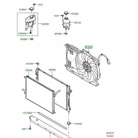 Land rover ensemble moteur ventilateur (104123592)