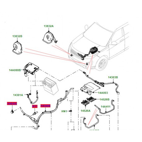 Land rover Avertisseur sonore gauche son grave (LR115059LR)