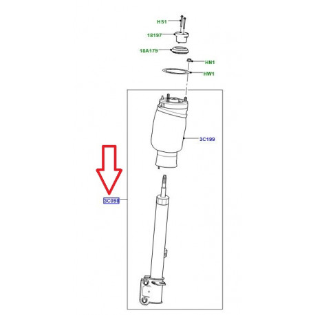 Land rover amortisseur avant droit climat chaud  Range L322 (LR032562)